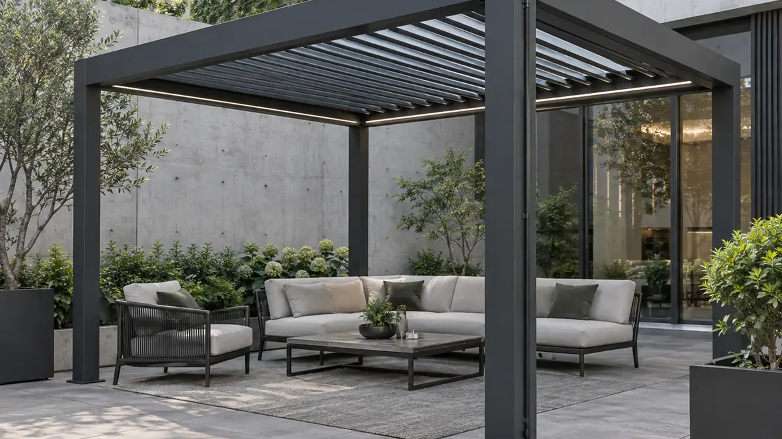 Pergola Motor and Control Engineering review for a LUCY aluminum pergola project